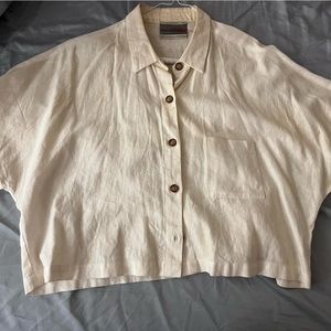 Urban Renewal White Cropped Shirt